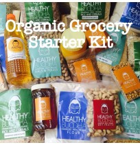 Organic Grocery Starter Kit - 500g Atta, 500g Toor Dal, 1 Sunflower Oil,  500g Sona Masoori White Rice, 500g Jaggery Powder